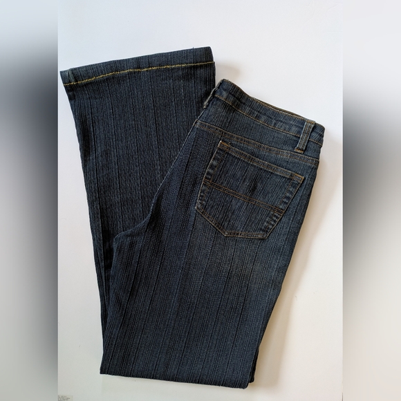 Gasoline Denim - Gasoline Stretch Denim Jeans Mid-Rise Flare Pants Size 12 Bohemian Festival